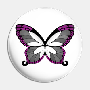 Butterfly Wings Asexual Pride Flag Pin