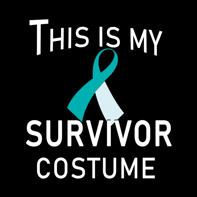 Cervical Cancer Teal Ribbon Survivor Halloween Costume by Scarebaby