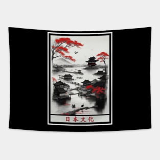 temple, japanese culture v3 Tapestry