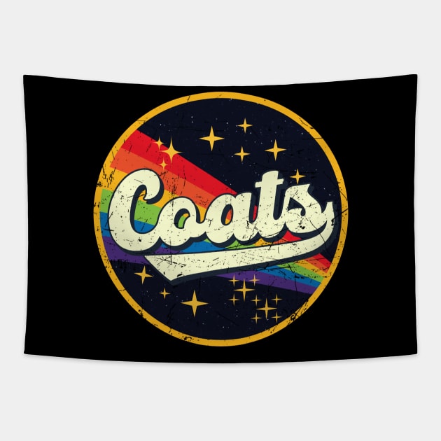 Coats // Rainbow In Space Vintage Grunge-Style Tapestry by LMW Art