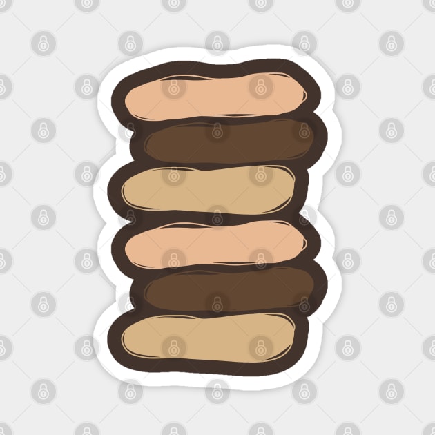 Boho Earthy Tones Abstract Palette Magnet by CrystalJ 