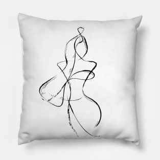 Abstract Woman One Line Art Pillow