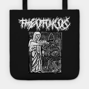 Virgin Mary Punching The Devil Metal Hardcore Punk Gothic Tote