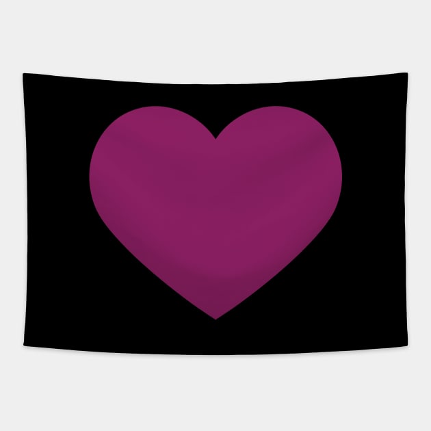 Aubergine heart Tapestry by AliciaZwart