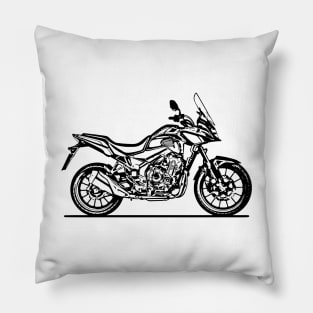 CB500X Motorcycle Sketch Art Pillow