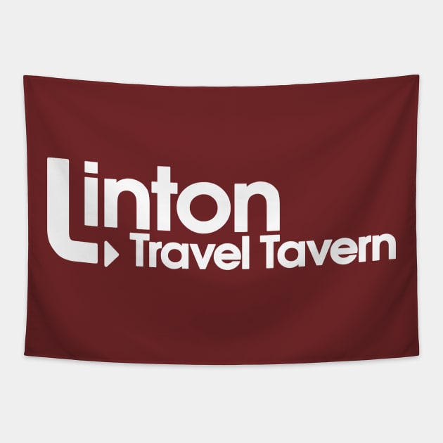 Linton Travel Tavern Tapestry by familiaritees