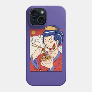 Awesome Zombie Geisha Eating Ramen Phone Case