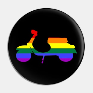 Rainbow Shirt Vintage Retro Motorcycle Pin