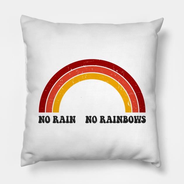 No rain No rainbows Pillow by Fiends