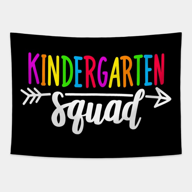 Team Kindergarten Squad Teacher Back To School Tapestry by torifd1rosie