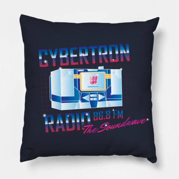 86.8 The Soundwave Pillow by DeepDiveThreads