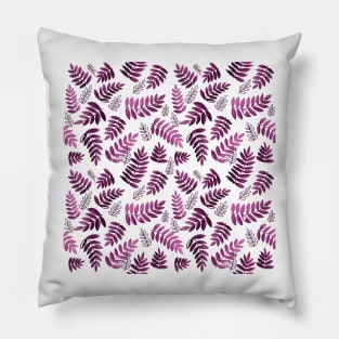 Modern Fern Leaves - Pink Pillow