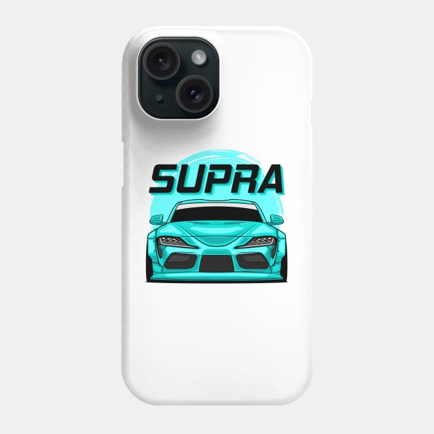 Cyan Supra MK V Phone Case by GoldenTuners