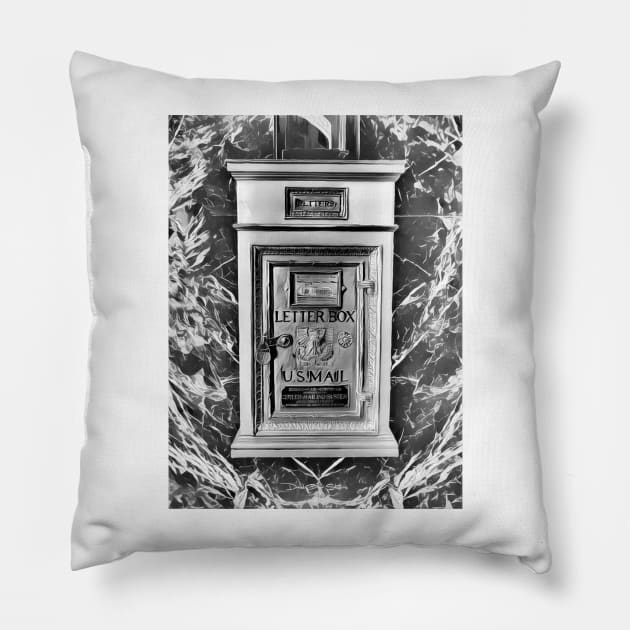 You've Got Mail - Black & White - Graphic Pillow by davidbstudios