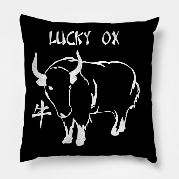 Chinese New Year – Year of the Ox Pillow by valentinahramov