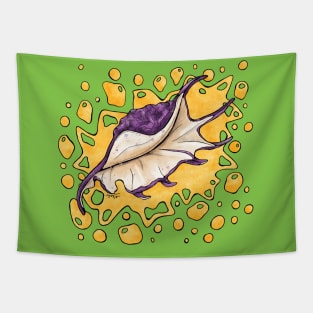 Purple conch shell with bright colors, spider conch Tapestry