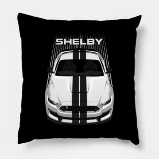 Ford Mustang Shelby GT350 2015 - 2020 - White - Black Stripes Pillow