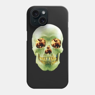 Skull with eyes of fire Phone Case