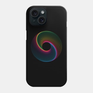 Gradient line art of circle rainbow Phone Case
