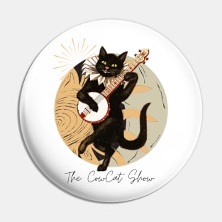 Black Cat Playing Banjo Pin