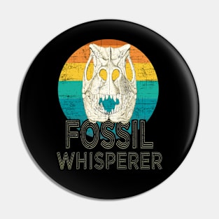 Paleontology Retro Vintage Fossil Hunter Future Paleontologist Paleontologist Geologist Pin