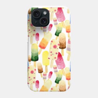 Ice Cream Colorful Watercolor Pattern Phone Case