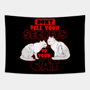 Funny Retro Cat Lover Slogan Meme Gift For Cat Lovers Tapestry