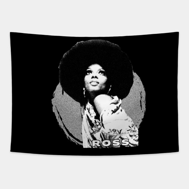 Diana Ross \ Vintage Black White Tapestry by BDS“☠︎”kong