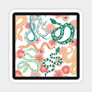 Floral snakes Magnet