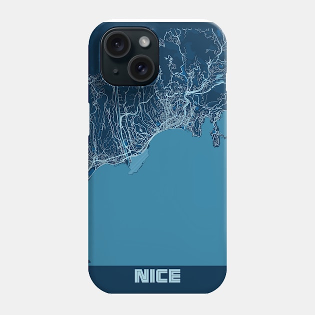 Nice - France Peace City Map Phone Case by tienstencil