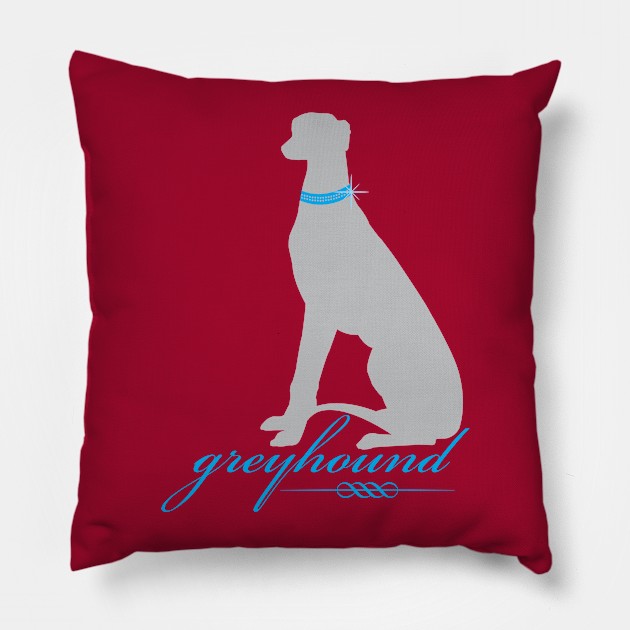 Elegant Greyhound Pillow by GreyNation