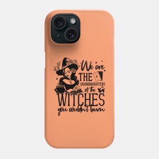 Halloween Feminist Granddaughters of Witches Orange Phone Case