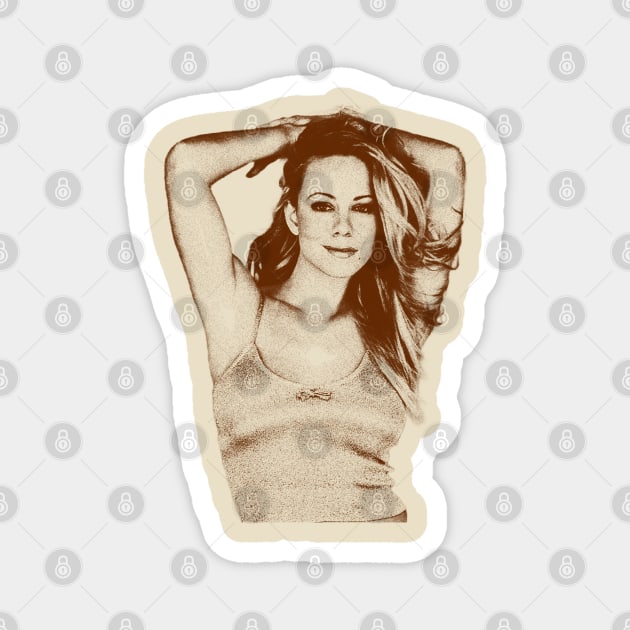 Mariah Carey - retro vintage sketches Magnet by NMAX HERU