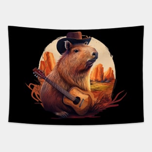 Country Capybara Tapestry