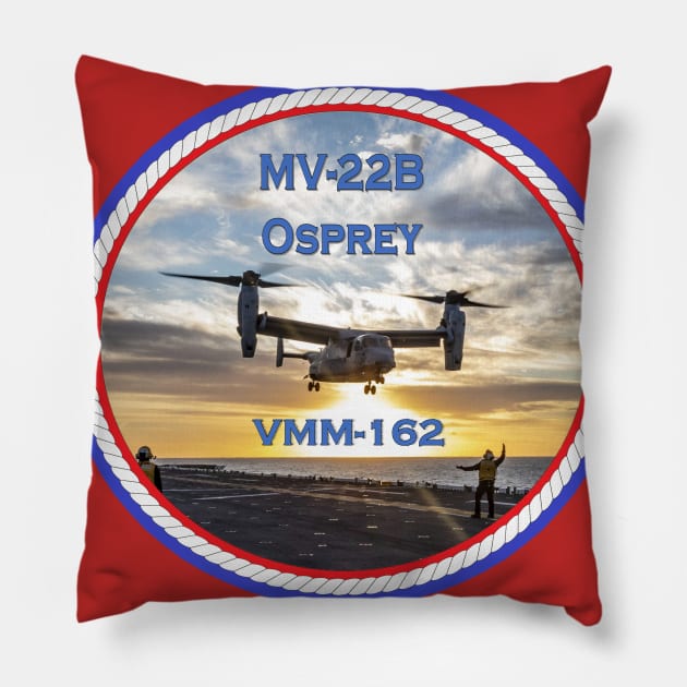 Marine Medium Tiltrotor Squadron 162 (VMM-162) Pillow by Airdale Navy