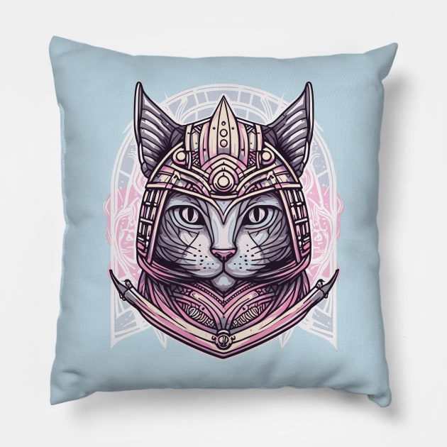 Cat Paladin Pillow by Fantasy Cats Designs