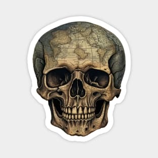 Skull with map Magnet