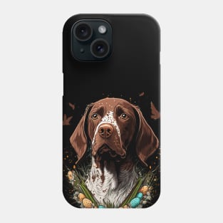 Pointer Dog happy easter day Phone Case