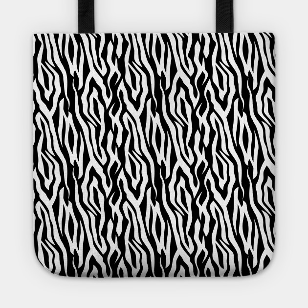 black and white animal print bag