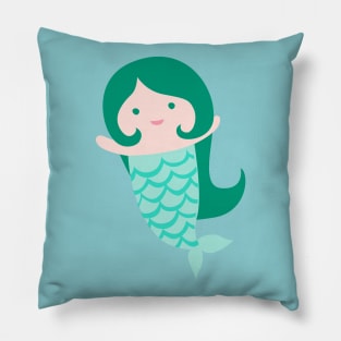 Cute Mermaid {Mint Green} Pillow