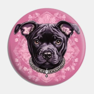 Black Staffy Pin