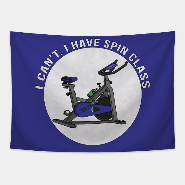 I Can't I Have Spin Class Tapestry by DiegoCarvalho