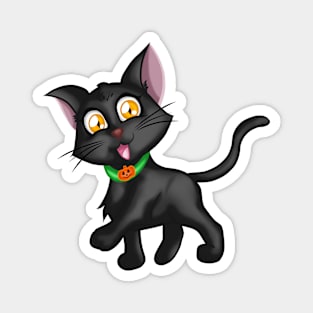 Cute Halloween Cat Magnet