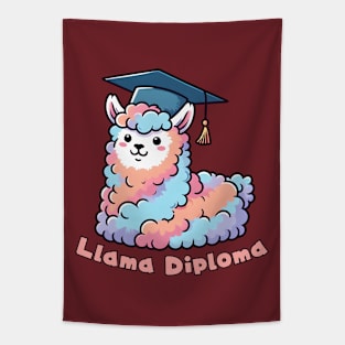 Graduation llama diploma Tapestry