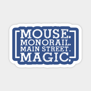 Mouse Monorail Main Street Magic Magnet