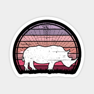 White Rhino Sunset Magnet