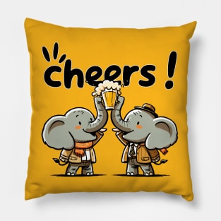 Elephant Toasting Pillow