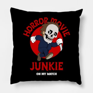 Horror Movie Junkie Slasher Film Pillow