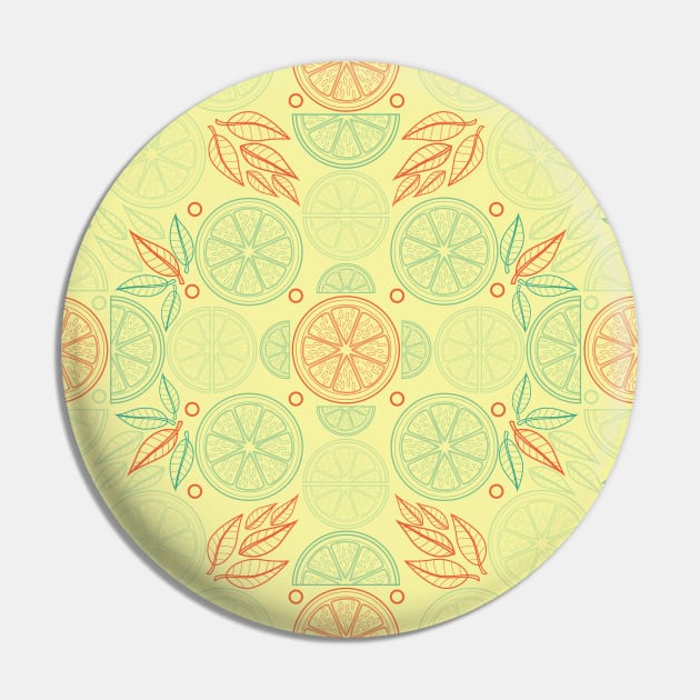 Citrus Splash Seamless Surface Pattern Design Pin by zarya_kiqo
