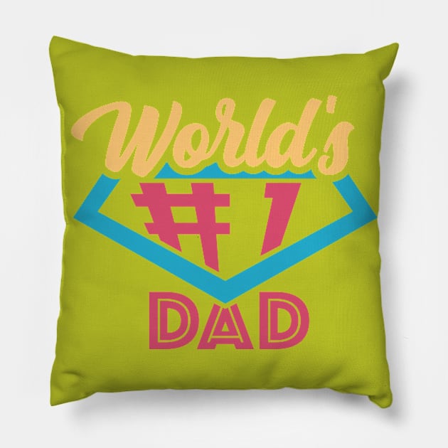 Worlds 1 dad Line of Accessories and Clothing Pillow by AxmiStore